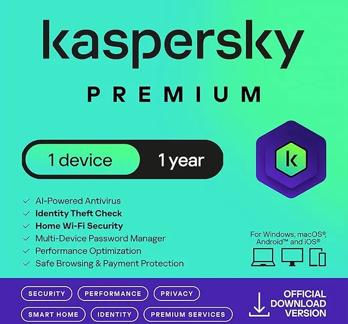 Kaspersky Premium 1 User 1 Year Email Delivery - Image 1