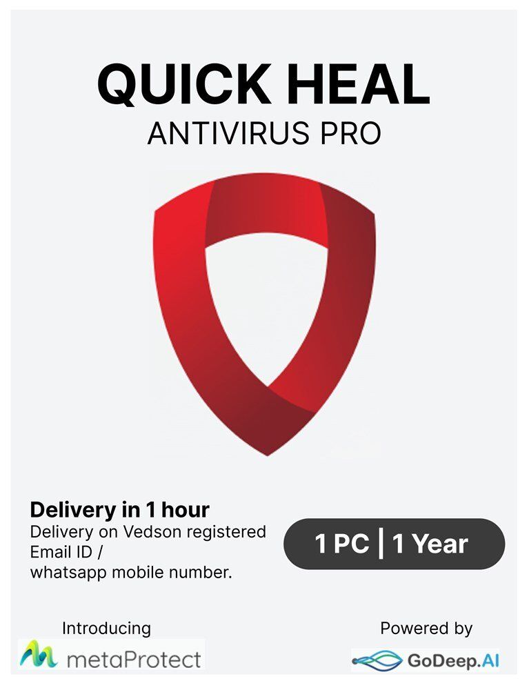 thumnailimagedynamic_product Quick Heal - Antivirus Pro - 1 User - 1 Year - Email & WhatsApp Number Delivery in 2 hours - No CD - Image 1